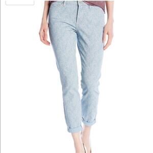 NYDJ Rachel Roll Cuff Ankle Lift & Tuck Jeans In Heirloom Paisley Size 10P